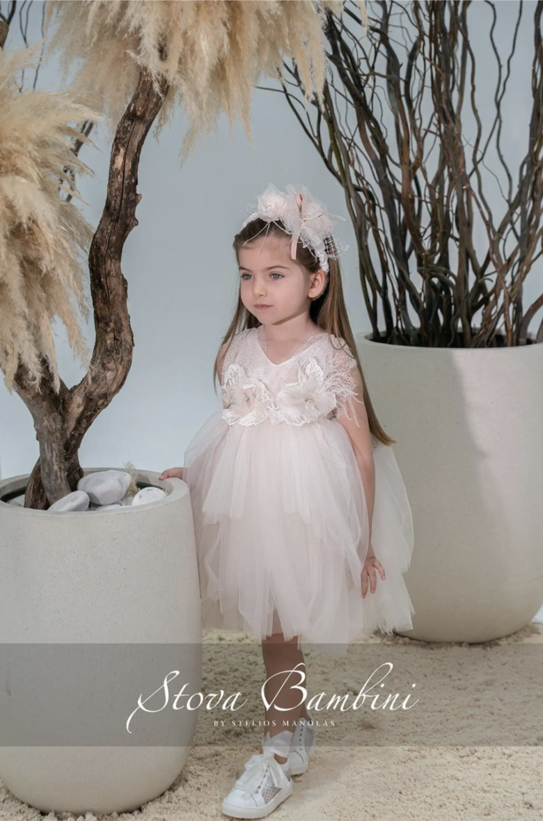 Stova Bambini Βαπτιστικό Φόρεμα SS26 G12 - Image 2