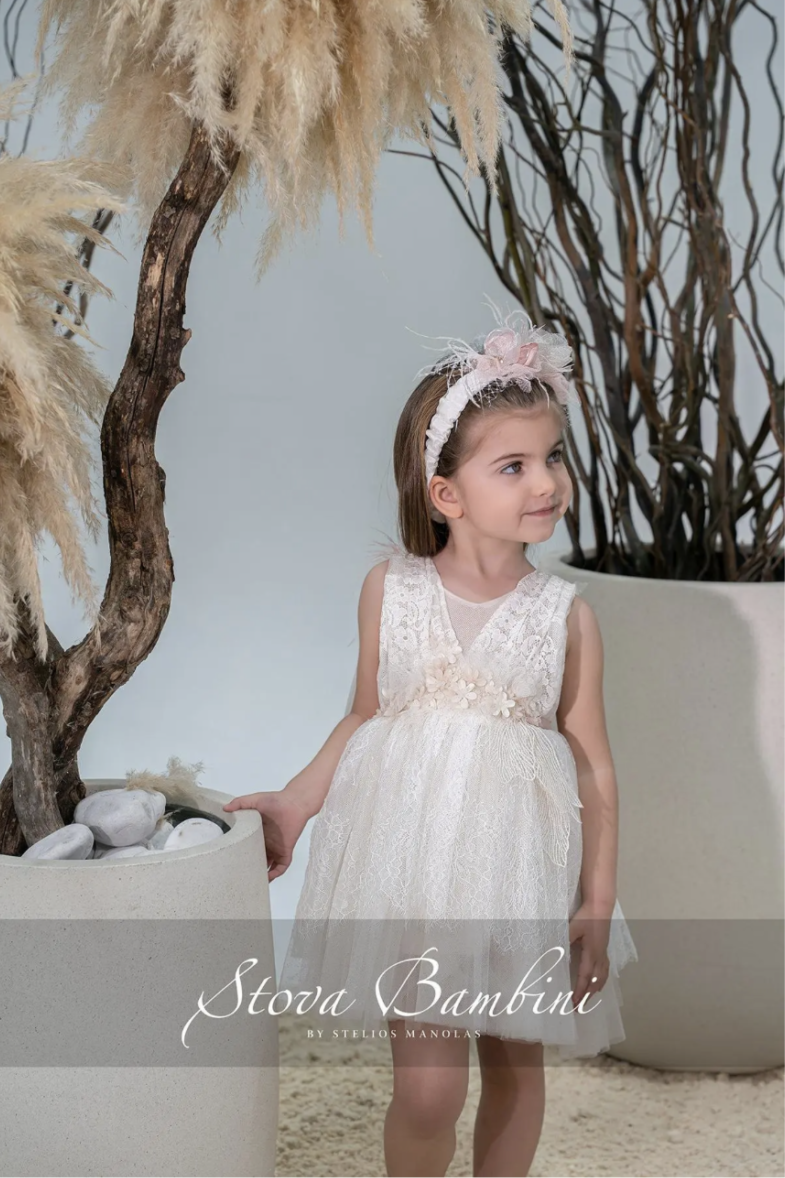 Stova Bambini Βαπτιστικό Φόρεμα SS26 G15